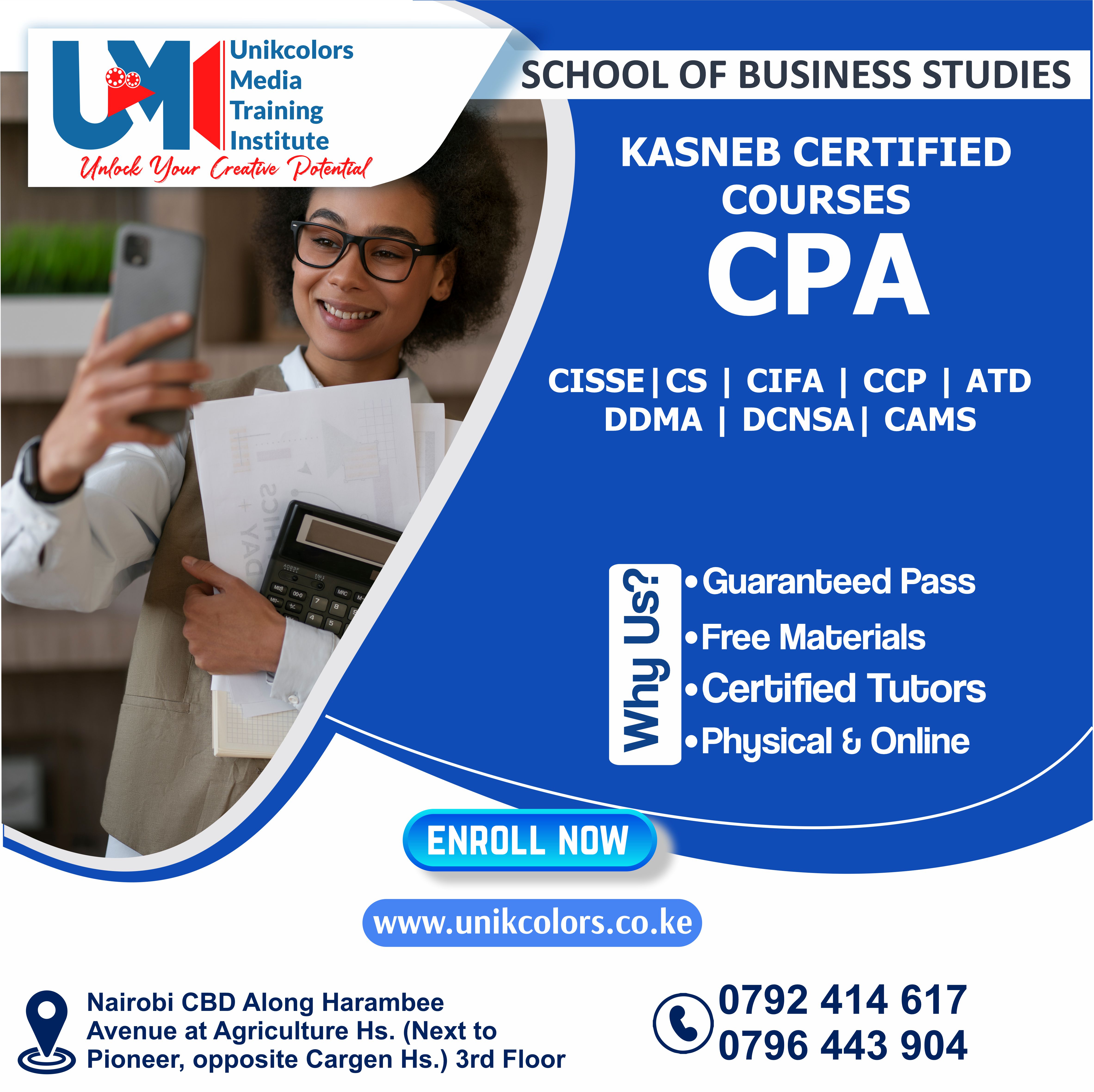 KASNEB CERTIFIED COURSES - CPA | CISSE | CS | CIFA | CCP | DDMA | DCNSA | CAMS